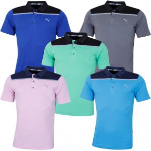 PUMA Golf Bonded Colour Block Golf Polo Shirt