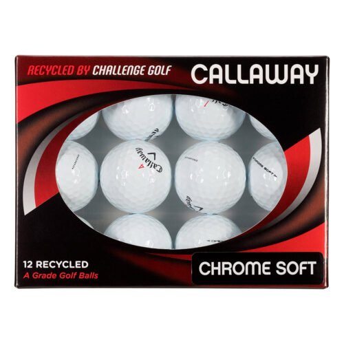 Challenge Golf Mens White ChromeSoft Recycled Pack of 12 Balls